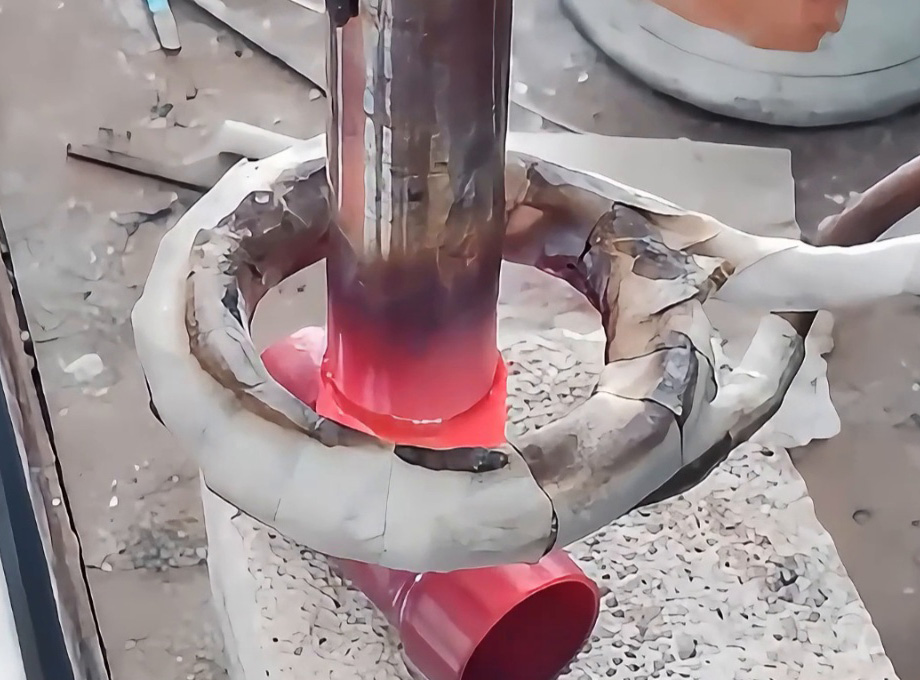 铜管三通焊接还在靠火焰钎焊？来看高频焊机演示现场